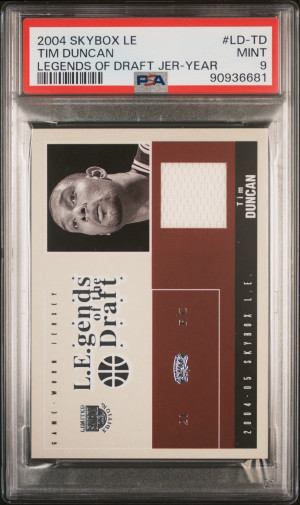 2004 Skybox L.e. Legends Of The Draft Jersey Tim Duncan Legends Of Draft Jer-Year front