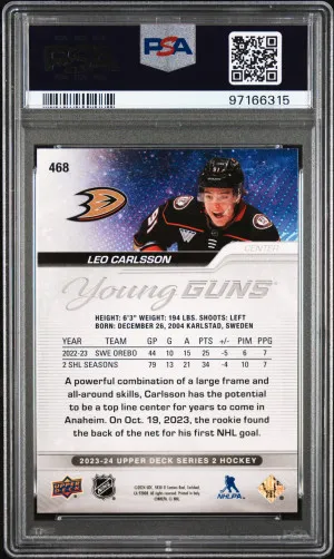 2023 Upper Deck Leo Carlsson back