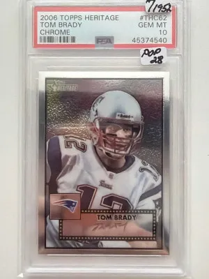 2006 Topps Heritage Chrome Tom Brady Chrome front