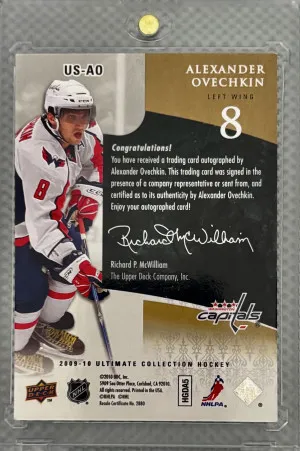 Alexander Ovechkin 2009-10 Ultimate Signatures back