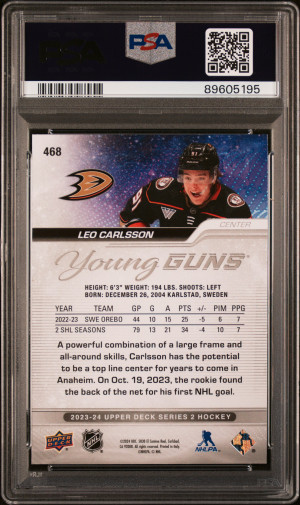 2023 Leo Carlsson Young Guns PSA 10 back