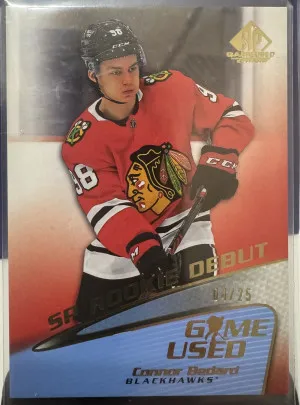 Connor Bedard SP Rookie Debut /25 Blue front
