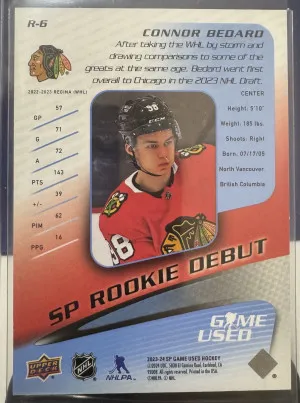 Connor Bedard SP Rookie Debut /25 Blue back