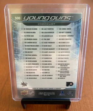 Macklin Celebrini/Matvei Michkov Young Guns Checklist Outburst back