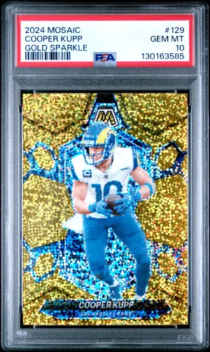 2024 Panini Mosaic Cooper Kupp Gold Sparkle /24 POP 1 front