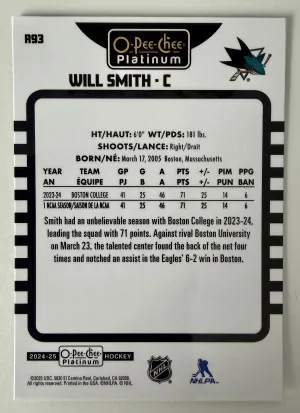 2025 O-Pee-Chee Platinum Will Smith Rookie back