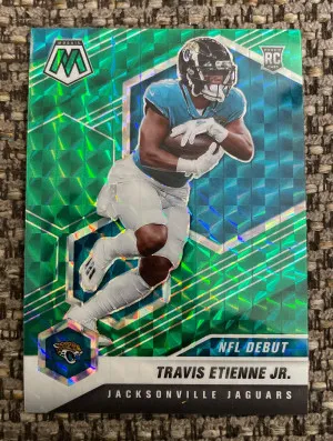 Travis Etienne Jr Green Mosaic Rookie front