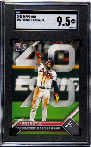 2023 Topps Now Ronald Acuna Jr. SGC 9.5 front