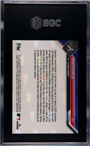 2023 Topps Now Ronald Acuna Jr. SGC 9.5 back