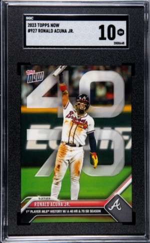 2023 Topps Now Ronald Acuna Jr. SGC 10 front
