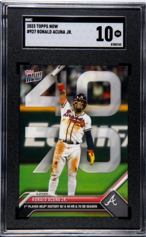 2023 Topps Now Ronald Acuna Jr. SGC 10 front