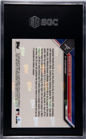 2023 Topps Now Ronald Acuna Jr. SGC 10 back