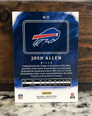 2024 PANINI ORIGINS 20 JOSH ALLEN BLACK 1/1 back