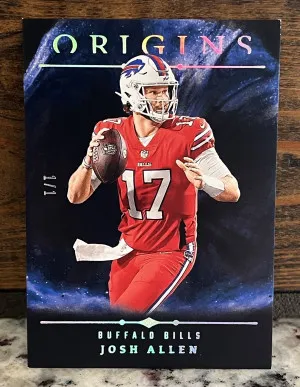 2024 PANINI ORIGINS 20 JOSH ALLEN BLACK 1/1 front