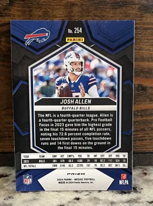 2024 PANINI MOSAIC 254 JOSH ALLEN HONEYCOMB back