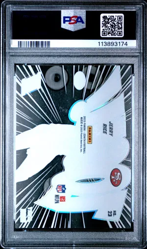 2023 Panini Zenith Zoom! Jerry Rice #23 PSA 9 back