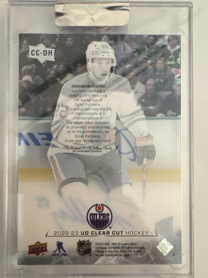 Dylan Holloway, 2022-23 Clear Cut, Rookie Auto back