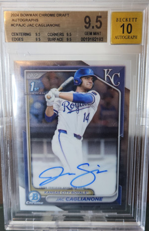 2024 Bowman Chrome Draft Jac Caglianone Auto BGS 9.5 front