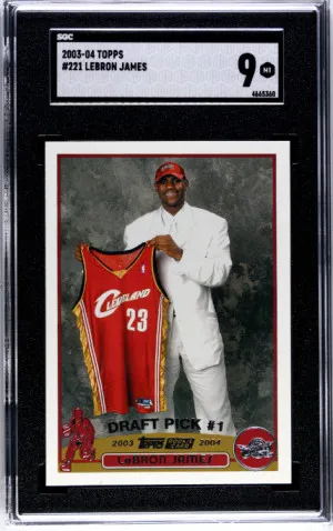 2003-04 Topps Lebron James SGC 9 front