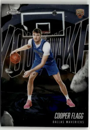 2025/26 Topps Chrome Basketball Cooper Flagg Youthquake Rookie Card YQ-1 Mavs (RC) front