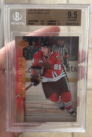 2007-08 Upper Deck Series One YG #210 Patrick Kane BGS 9.5 front