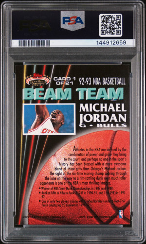 1992 Stadium Club Beam Team Michael Jordan Beam Team back