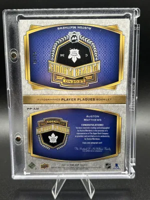 Auston Matthews Player Plaque back