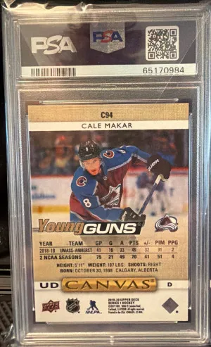 2019 Upper Deck Canvas Cale Makar back