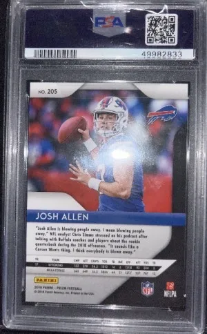 2018 Panini Prizm Josh Allen back