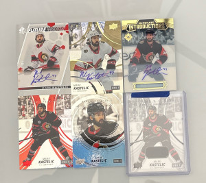 Mark Kastelic Lot Of 6 Cards (Jersey, Autos, Numbered) front