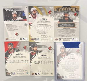 Mark Kastelic Lot Of 6 Cards (Jersey, Autos, Numbered) back