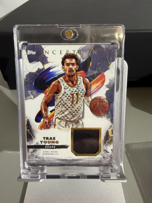 Trae Young-2024 Topps Inception Game Worn Patch front