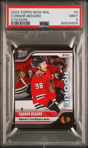 2023 Topps Now Nhl Stickers Connor Bedard front