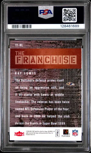 2006 Fleer The Franchise Ray Lewis The Franchise back