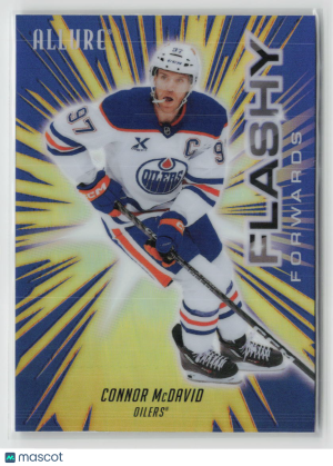 2025-26 Upper Deck Allure Flashy Forwards Connor McDavid #FF-6 Blue front