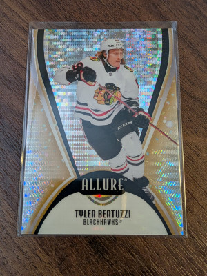 TYLER BERTUZZI GOLD GLITTER BOMB /199 2025-26 UPPER DECK ALLURE #17 front