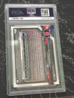 2018 Bowman Draft Chrome Draft Picks Autographs Triston Casas Chrome Draft Picks Auto. back