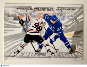 2025 Upper Deck Credentials Frozen Fight Auston Matthews Connor Bedard front