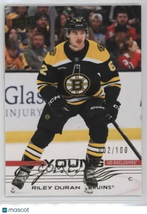 2025-26 Upper Deck Riley Duran #211 Young Guns Exclusives Rookie 002/100 front
