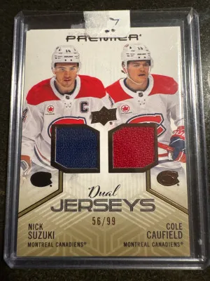 Nick Suzuki & Cole Caufield Dual Jerseys /99 front