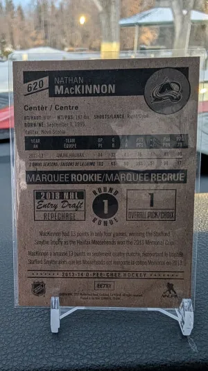 2013-14 O-Pee-Chee #620 Nathan MacKinnon RC back