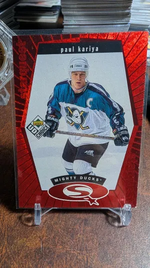 1998-99 UD Choice StarQuest Red #SQ25 Paul Kariya front