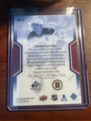2025-26 SP Game Used NHL Masters Jersey Charlie McAvoy 005/199 Boston Bruins back