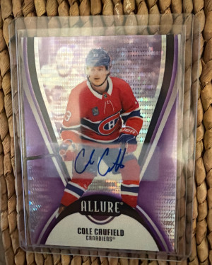 2025 Allure Cole Caufield Purple Diamond Auto /10 front