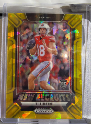 2025 Prizm Draft Picks-Will Howard Cracked Ice front