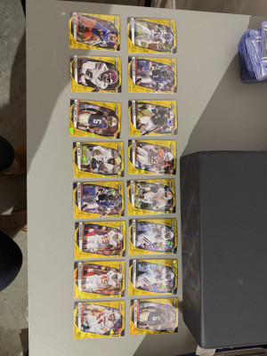 2025 Prizm Draft Picks-Crack Gold Ice Rookie Lot front