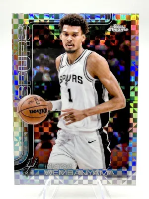 2025-26 Topps Chrome VICTOR WEMBANYAMA Xfractor front