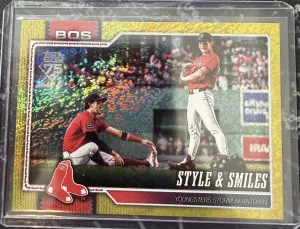 Topps 2026 Series 1 Style & Smile #260 Roman Anthony & Marcelo Mayer Yellow Holo Foil 255/399 front