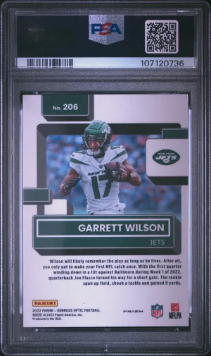 2022 Panini Donruss Optic Garrett Wilson Purple Shock back