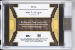 2025 Topps Five Star Pre-Eminent Power Autograph Alex Rodriguez #PEP-AR 06/25 back